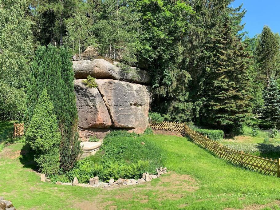 Waldferienhaus Dunja Mit Whirlpool, Sauna U Garten Hain  Buitenkant foto